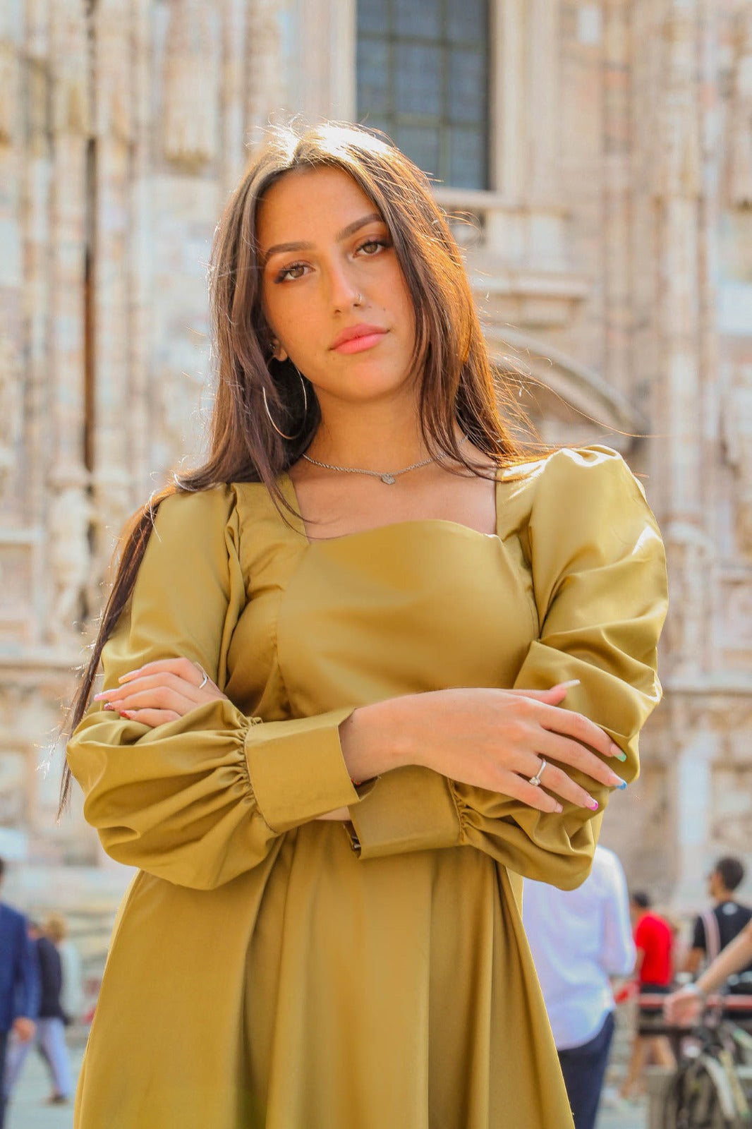 Abito lungo da sera Royal Ochre – Elegante vestito donna per cerimonie e occasioni speciali